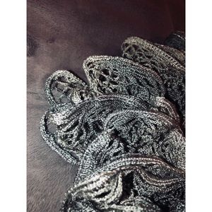 Fishnet Ruffle Knit Scarf Set